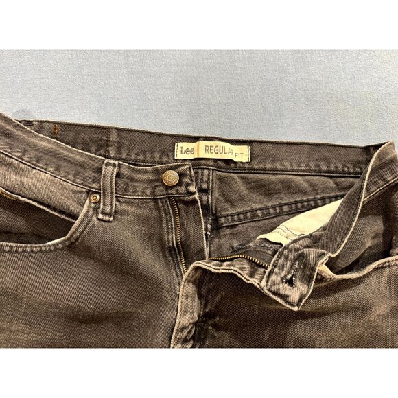 Lee Women's Straight Leg Jeans Denim High Rise Five Design Pockets Gray Size W31 - Picture 3 of 10